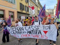 Một trăm người biểu tình ở Colmar phản đối bữa tiệc Canon của Pháp