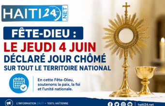 Corpus Christi: Thứ Năm ngày 4 tháng 6 tuyên bố ngày không làm việc trên toàn lãnh thổ quốc gia Tin tức mới nhất từ Haiti: Chính trị, An ninh, Kinh tế, Văn hóa.