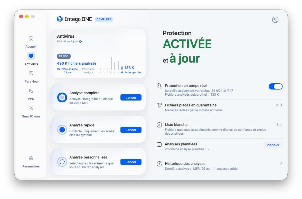 Ảnh chụp màn hình Intego ONE FR 2 Antivirus