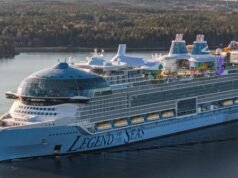 Royal Caribbean kỷ niệm sự xuất hiện của Huyền thoại biển cả ở Turku