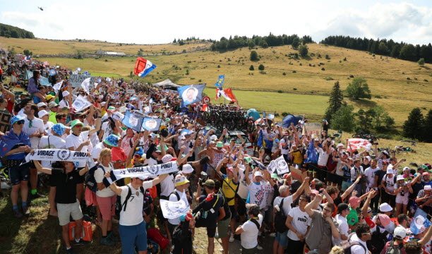 Trong chặng cuối cùng của Tour de France ở Alsace, vào năm 2023. Tại Petit Ballon. Ảnh Hervé Kielwasser