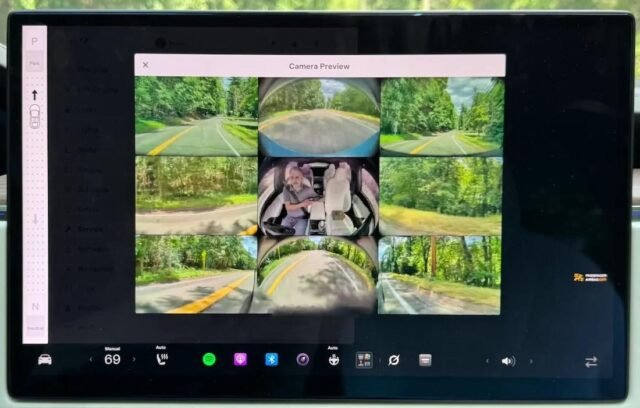 Tesla hiện hiển thị tất cả các camera khi lái