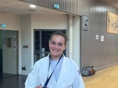 Được cấp phép tại Câu lạc bộ Judo Hamois, Yasmine Machi trên bục vinh quang quốc gia