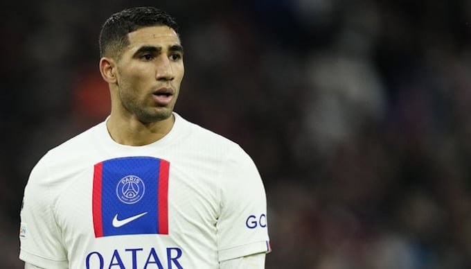Achraf Hakimi, cầu thủ PSG, ngày 8 tháng 3 năm 2023.