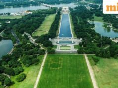 Thông điệp bí ẩn “8647” xuất hiện trên bãi cỏ National Mall trước ngày sinh nhật của Donald Trump.