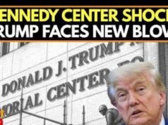 Xem: Công nhân bắt đầu xóa tên Trump khỏi Trung tâm Kennedy sau lệnh của thẩm phán