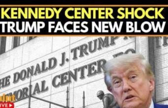 Xem: Công nhân bắt đầu xóa tên Trump khỏi Trung tâm Kennedy sau lệnh của thẩm phán