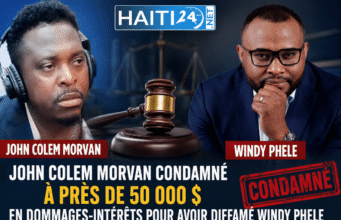 John Colem Morvan bị kết án bồi thường thiệt hại gần 50.000 USD vì phỉ báng Windy Phele Tin tức mới nhất từ Haiti: Chính trị, An ninh, Kinh tế, Văn hóa.