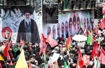 Đám đông tiễn biệt Khamenei tại thành phố thánh Qom của Iran