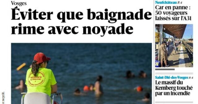 Vosges. Khám phá trang nhất của tờ báo hàng ngày