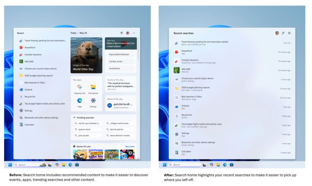 Tìm kiếm sạch Windows 11