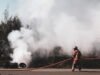 150 người sơ tán và một lính cứu hỏa bị thương