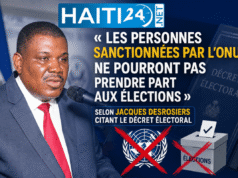 “Những người bị Liên hợp quốc trừng phạt sẽ không thể tham gia bầu cử”, theo Jacques Desrosiers trích dẫn sắc lệnh bầu cử Tin tức mới nhất từ Haiti: Chính trị, An ninh, Kinh tế, Văn hóa.