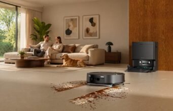 Lefant M210 Omni: robot hút bụi nhỏ gọn có con lăn tự làm sạch và lực hút 20.000 Pa