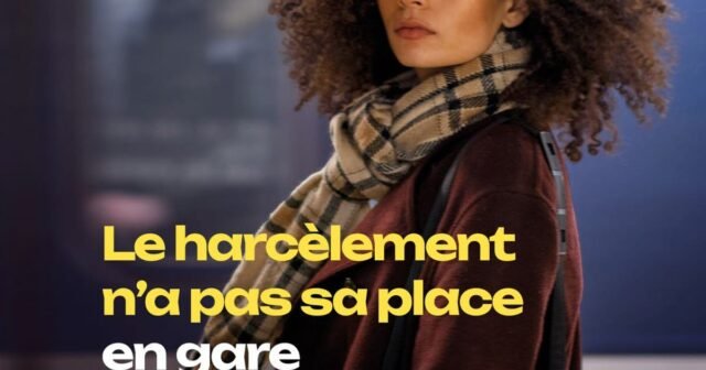 Alsace. Áp phích tuyên truyền chống quấy rối trên tàu