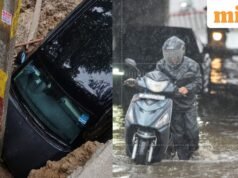 Mưa tàn phá Delhi-NCR: Bé 7 tuổi chết đuối giữa đất ngập, đường sập, ô tô lao xuống hố đào