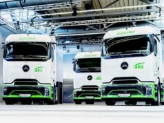Xe tải Mercedes-Benz điện khí hóa dịch vụ hậu cần rác thải ở Cologne