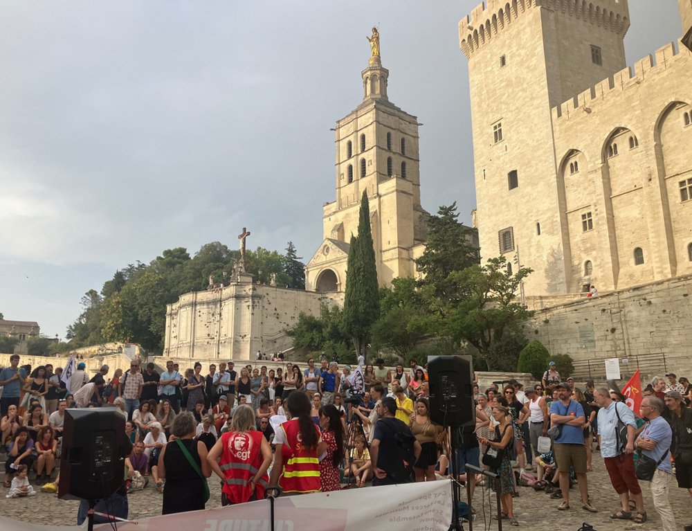 Công đoàn agora tại Lễ hội Avignon photo Stéphane Capron
